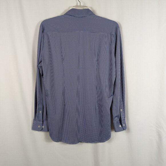 Mizzen + Main Spinnaker Collection Trim Fit Blue White Check Gingham Mens Sz XL - Picture 2 of 7